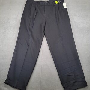 Bolle Golf Mens Black‎ Pleated Golf Pants 42x32 New